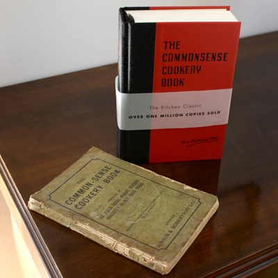 My copy and a 1914 edition of The Commonsense Cookery Book