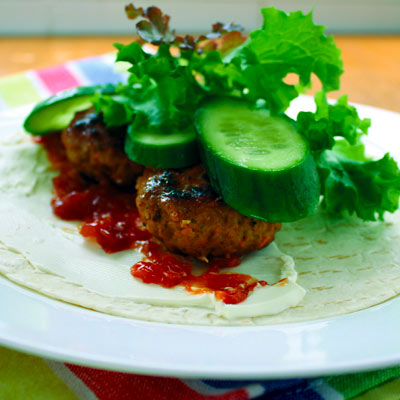 Rissoles with yummy stuff smuggled inside!