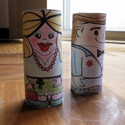 toilet roll craft with these cute little people