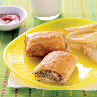This is my most searched for recipe - chicken sausage rolls!