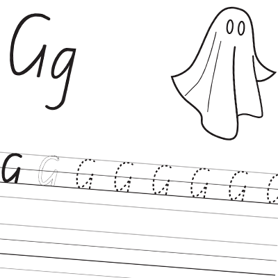 educational worksheets for pre schoolers - letters g-l