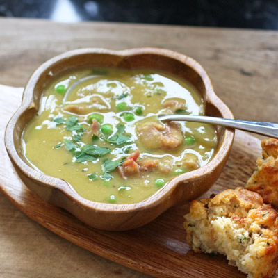 slow cooker pea and ham soup