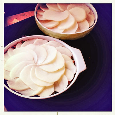 So I can't run, but I can arrange my potatoes all fancy smancy.