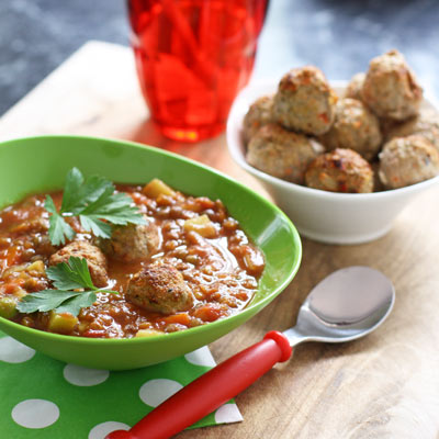 Hidden veg meatballs in an ALL VEG soup. Genius. And delicious.