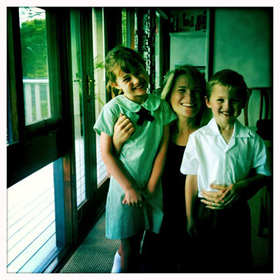 I avoid self-promotion, but in the interest of 'getting to know you', here's a pic of me and the kids....