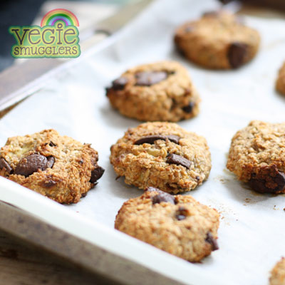 Gluten free, egg free banana cookies