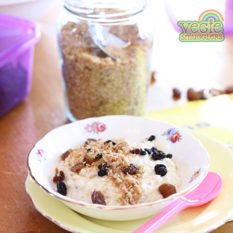 Warm porridge with this tasty topper