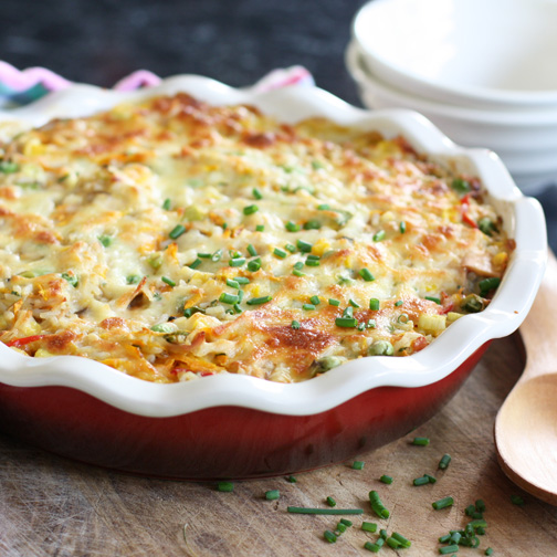 Tuna rice bake - so easy and a total hit with the kids.