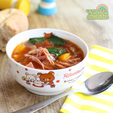 This is my new favourite slow-cooker soup - you'll find the recipe in my new e-book!