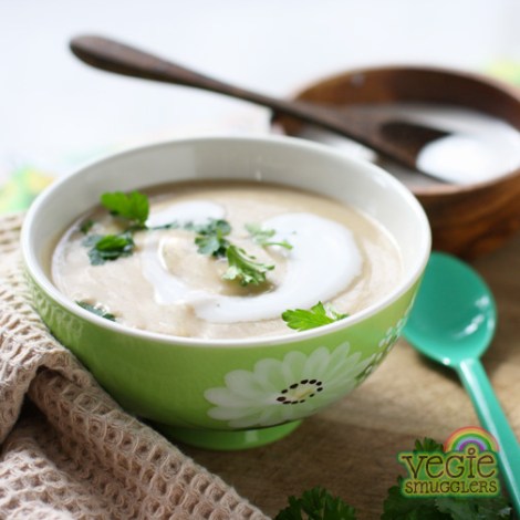 Dairy-free creamy cauliflower soup