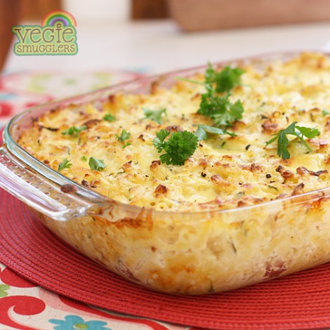 vegie smugglers four cheese macaroni cheese pasta bake