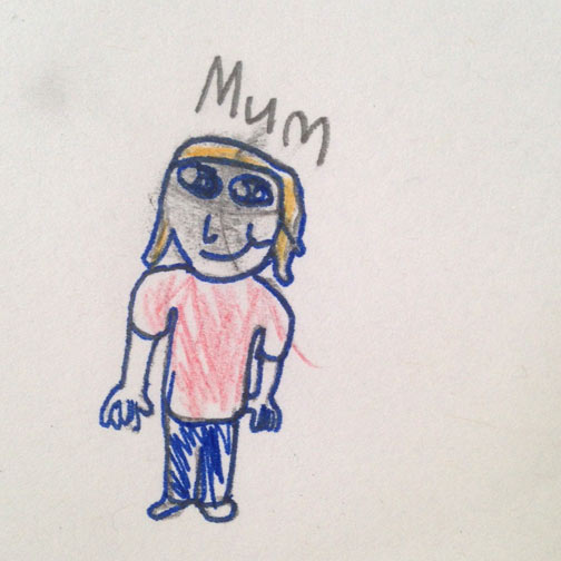 My boobs aren't looking so great, but at least I'm smiling.