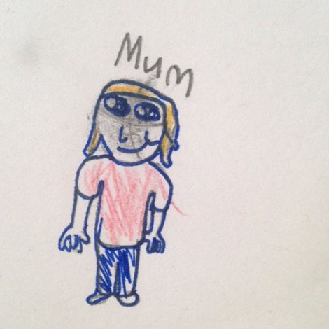 My boobs aren't looking so great, but at least I'm smiling.